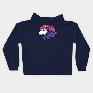 Rainbow Unicorn, Bisexual Pride Kids Hoodie